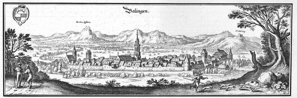 Balingen - részlet a Topographia Sueviae (Schwaben) című kötetből alkotó: Matthaus Merian