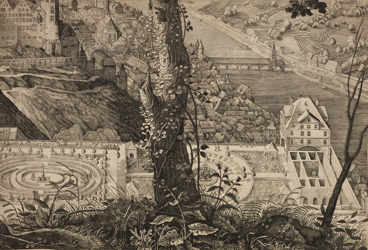Hortus Palatinus. Heidelberg kastélykertje alkotó: Matthäus Merian d.Æ.