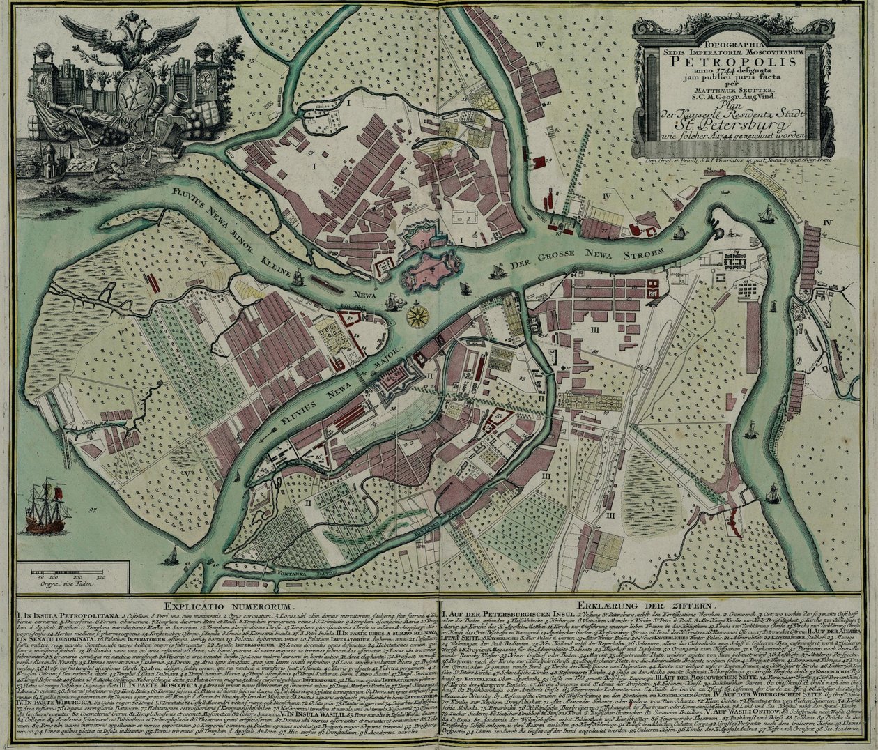Pétervár térkép, 1744 alkotó: Matthaeus Seutter