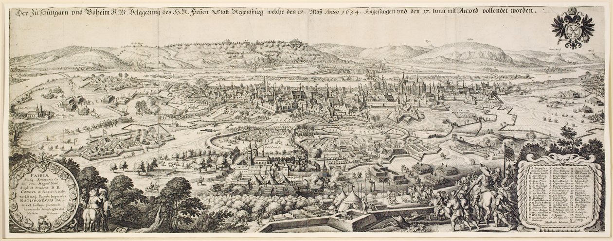 Regensburg ostroma, 1634 alkotó: Matthaus the Elder Merian