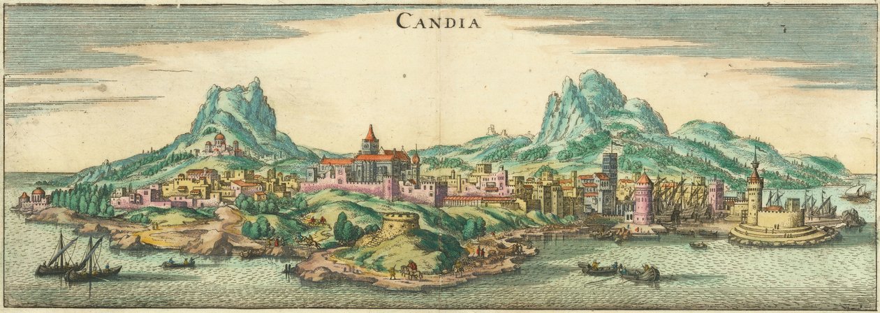Heraklion - Candia, Corphu (vágott kép) alkotó: Matthaus Merian