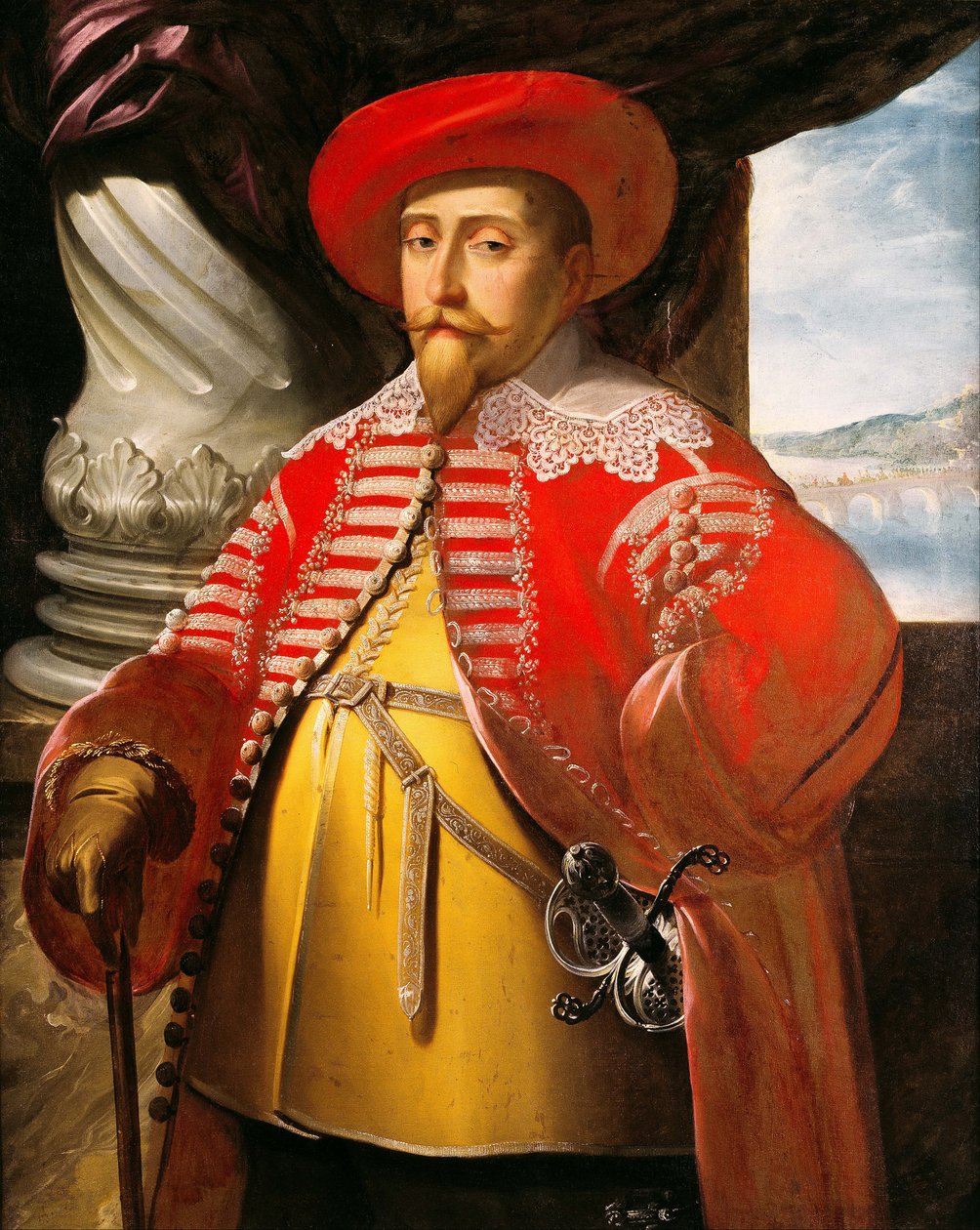 Gustav II Adolf svéd király portréja 1594-1632, 1631-1632. alkotó: Matthaus the Elder Merian