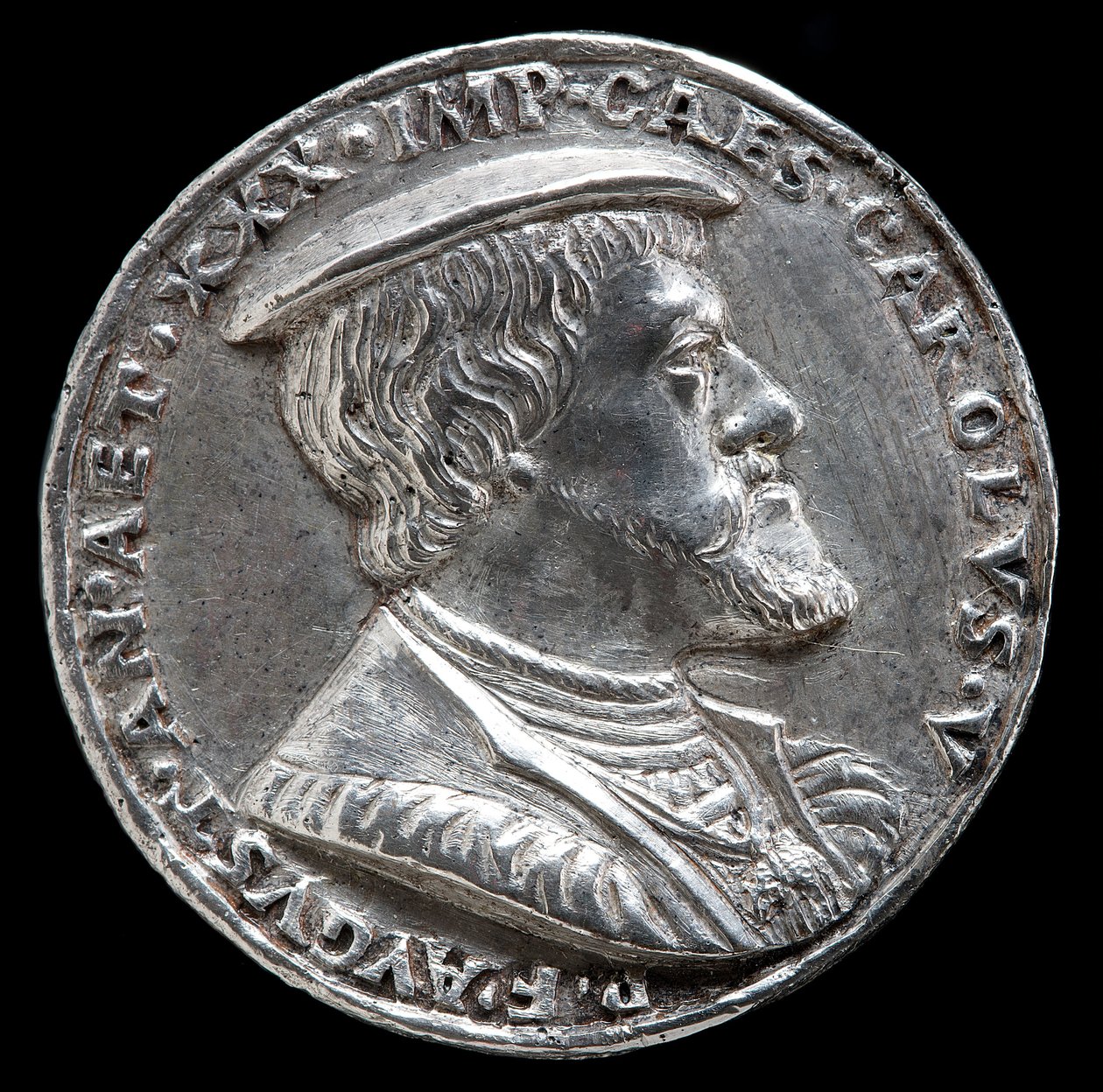 V. Károly, 1500-1558, spanyol király 1516-1556, Szent-római császár 1519 [előlap], 1530. alkotó: Matthes Gebel