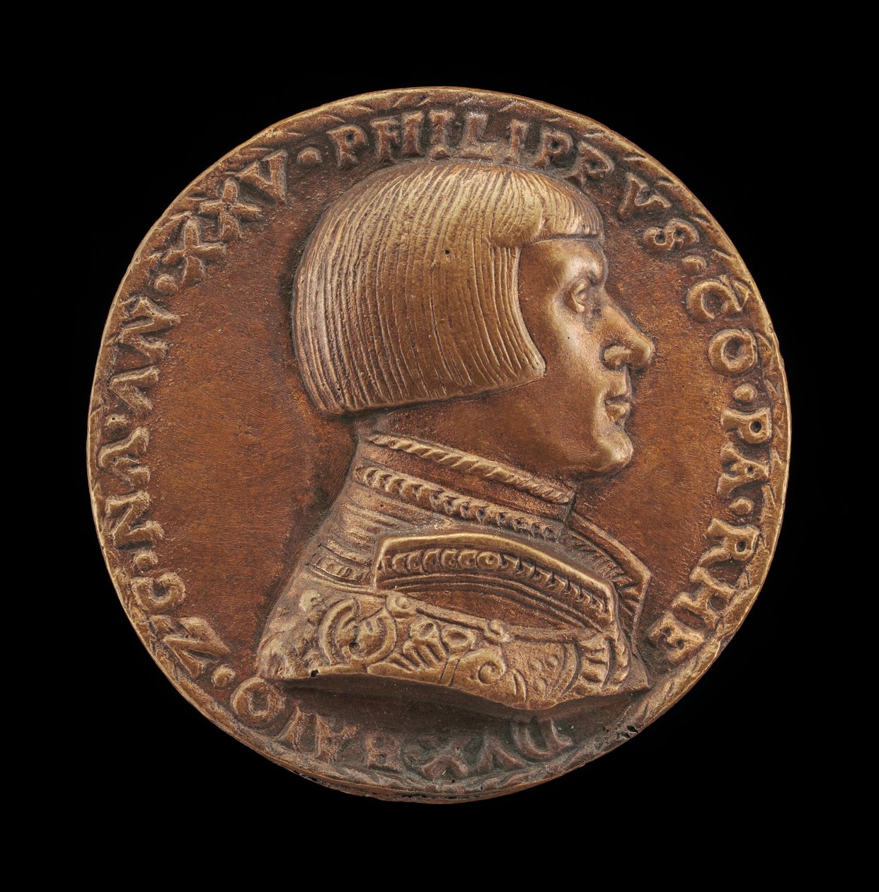 Pfalz-Neuburg Fülöp, Nádor gróf, 1503-1548 [előlap], 1528. alkotó: Matthes Gebel