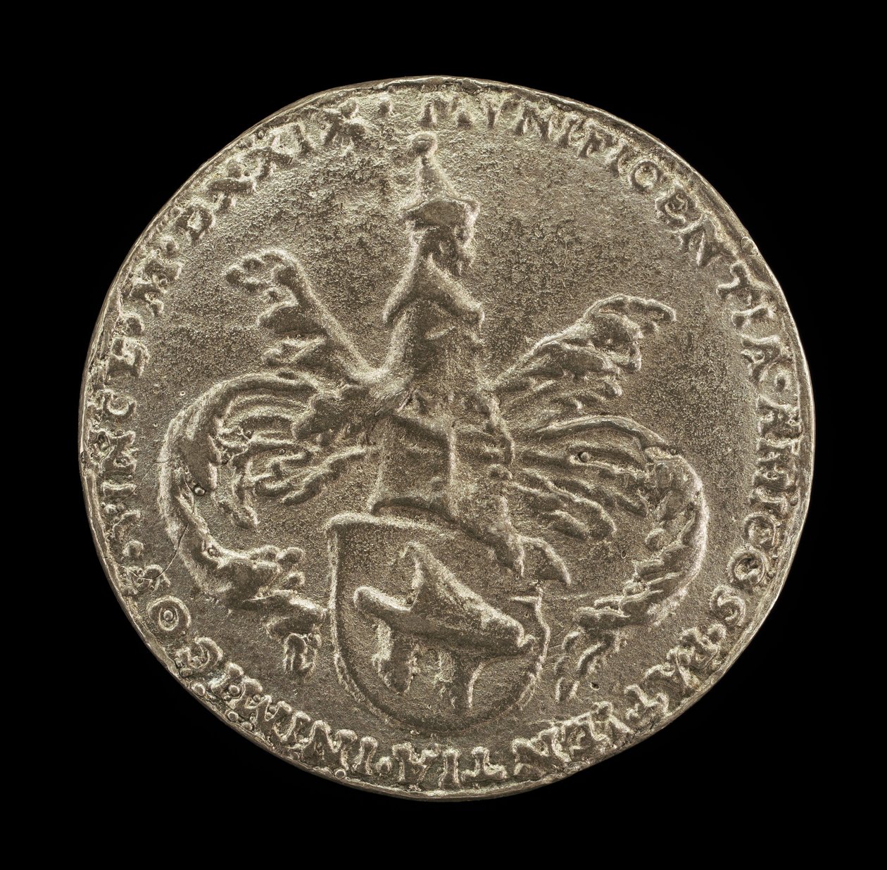 Fegyverpajzs, címer és palást [háton], 1529. alkotó: Matthes Gebel