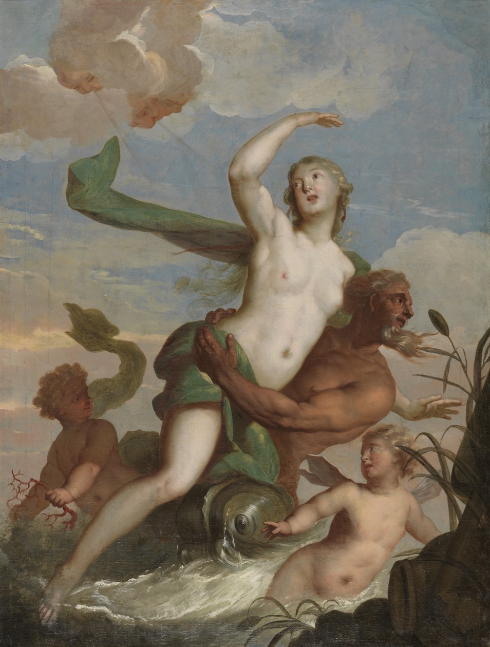 Neptunus en Amphitrite alkotó: Mattheus Terwesten
