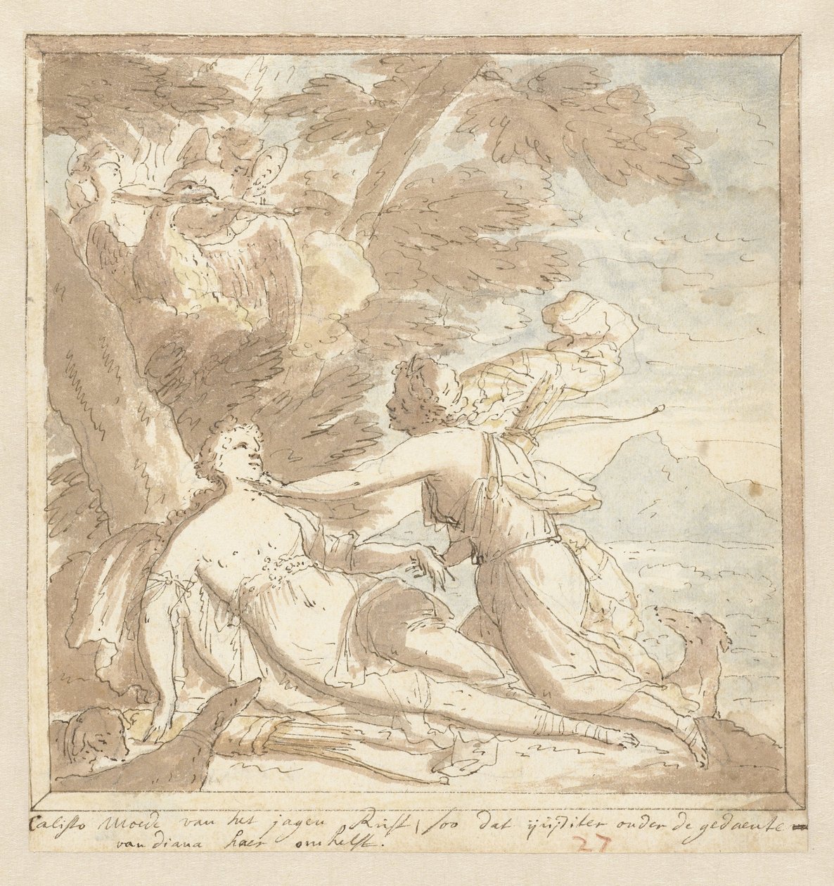 Jupiter a Callistoban alkotó: Mattheus Terwesten