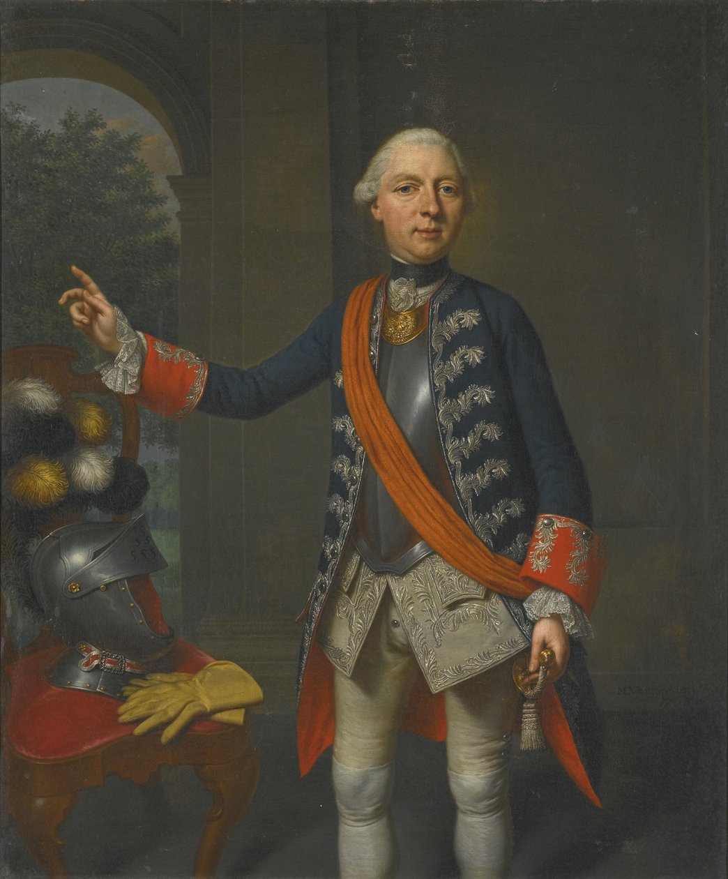 Friedrich Wilhelm Ernst, Schaumburg-Lippe grófjának portréja 1724-1777, 1763 alkotó: Mattheus Verheyden