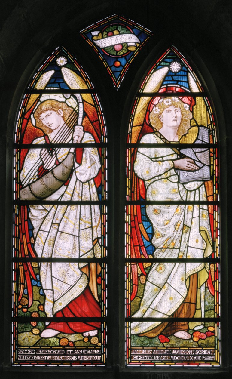 Aberdeen, St Machars Cathedral, Cottier & Co, Angel Musicians, 1873 alkotó: Matthew Maris