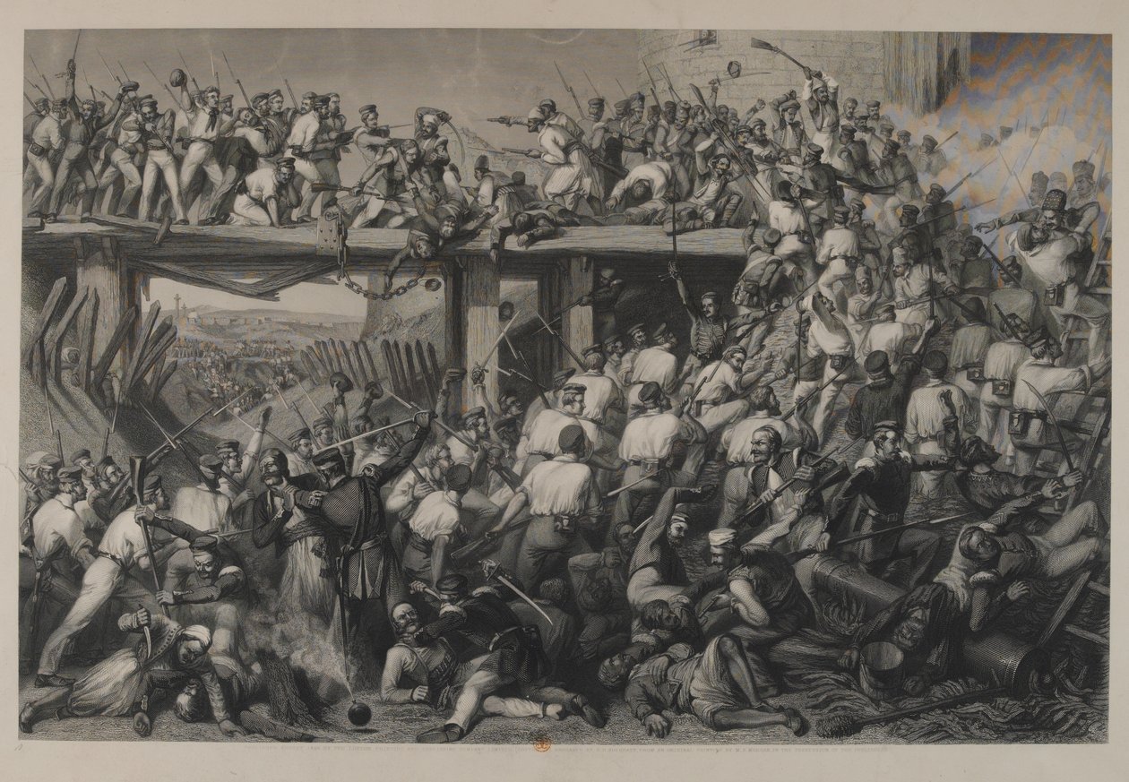 Delhi ostroma, metszet: T.H. Sherratt, kiadta a London Printing and Publishing Company, 1859. augusztus. alkotó: Matthew Somerville Morgan