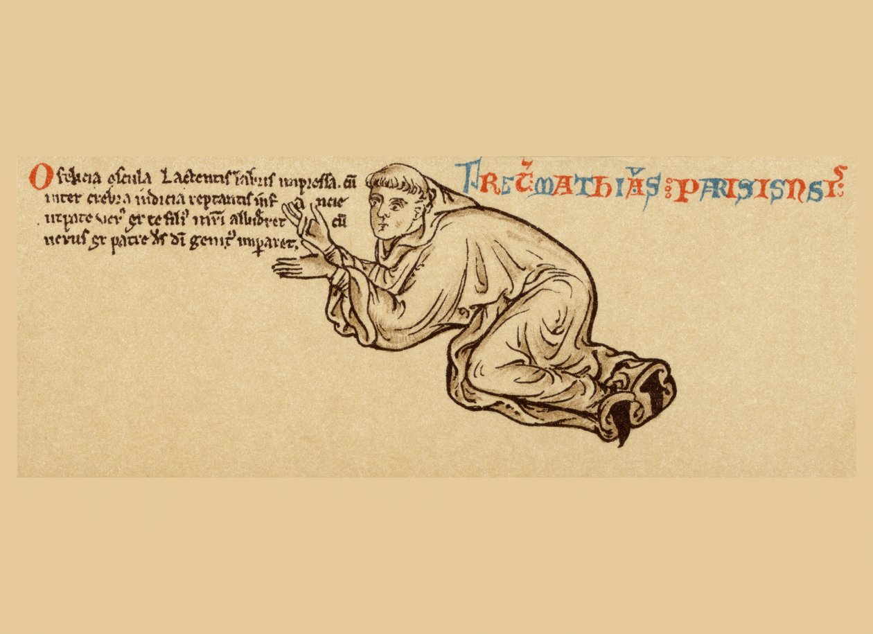 Önarckép a Szűz és a Gyermek lábainál térdelve (lásd még: 310886) alkotó: Matthew Paris