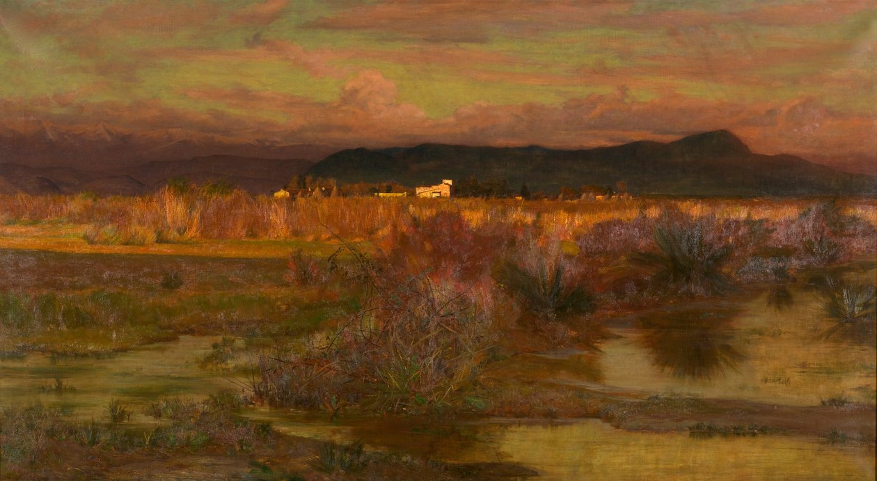 Utófény Olaszországban – Este, 1909 alkotó: Matthew Ridley Corbet