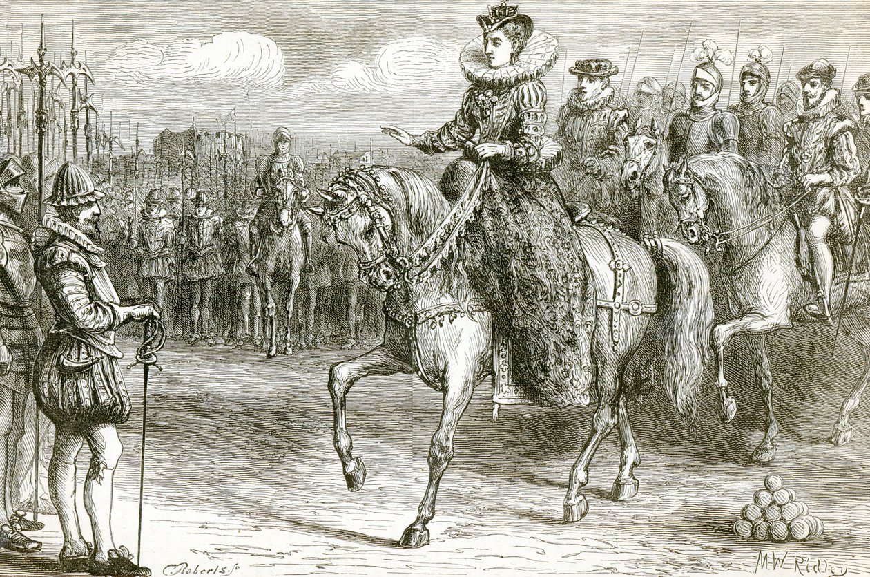 Erzsébet királynő Tilburyben alkotó: Matthew White Ridley