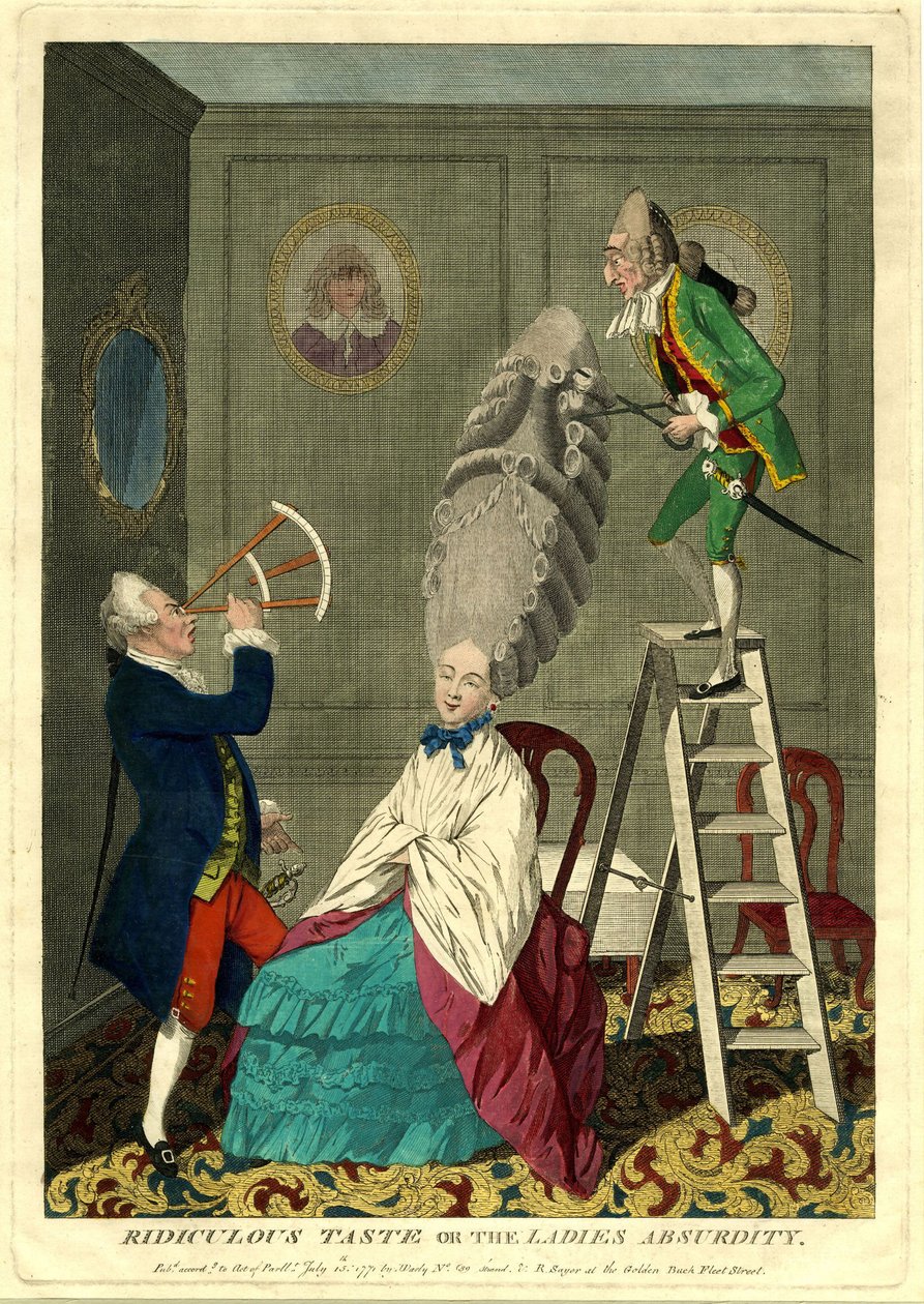 Nevetséges ízlés vagy a hölgyek abszurditása, 1771 alkotó: Matthew Darly