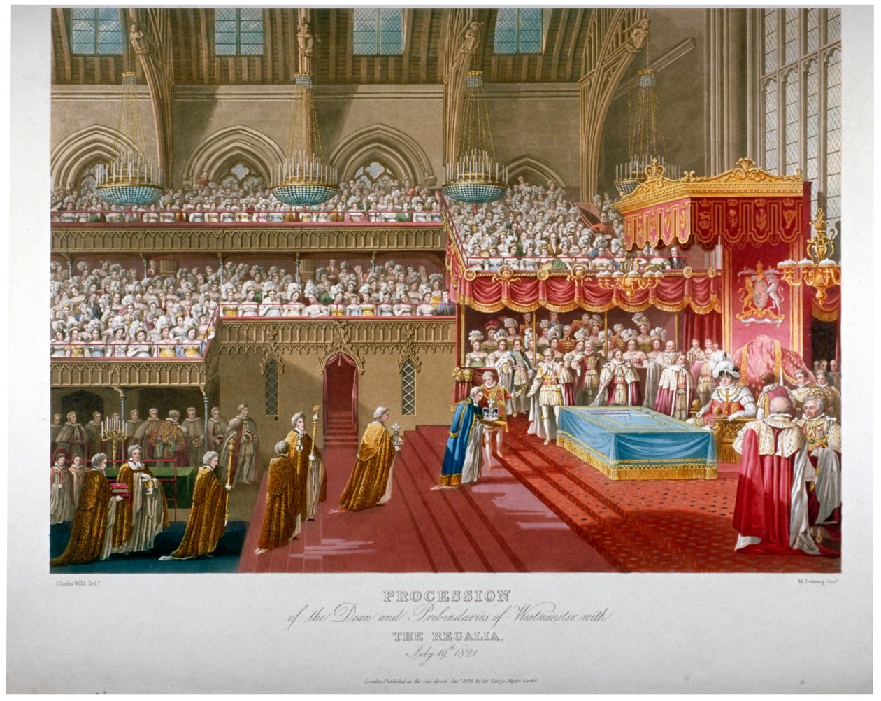 IV. György király koronázása, Westminster Hall, London, 1821, 1824. alkotó: Matthew Dubourg