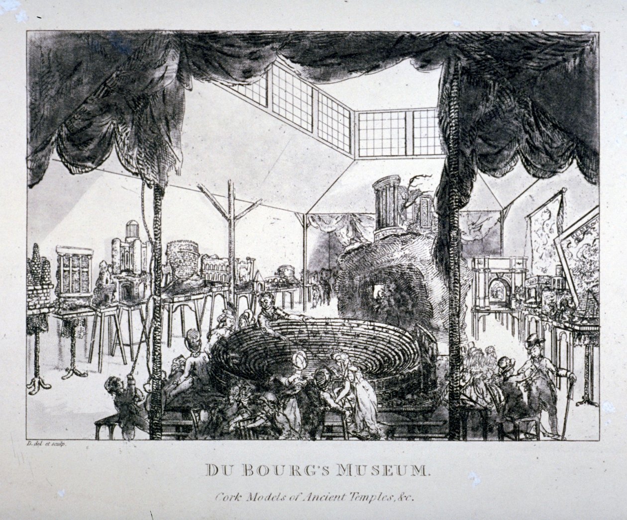 Dubourg Múzeum, Grosvenor Street, Westminster, London, 1818 alkotó: Matthew Dubourg