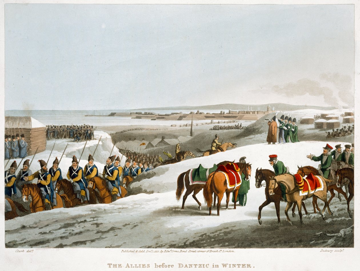 „A szövetségesek Dantzic előtt télen”, 1818 alkotó: Matthew Dubourg