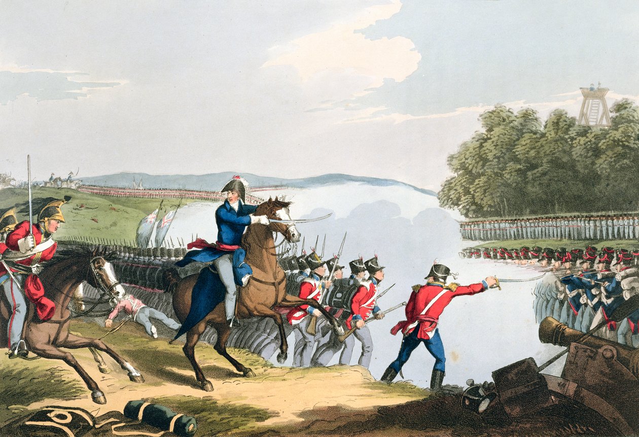 "Waterloo-i csata, amelyet Wellington hercege döntött", 1815-1816 alkotó: Matthew Dubourg