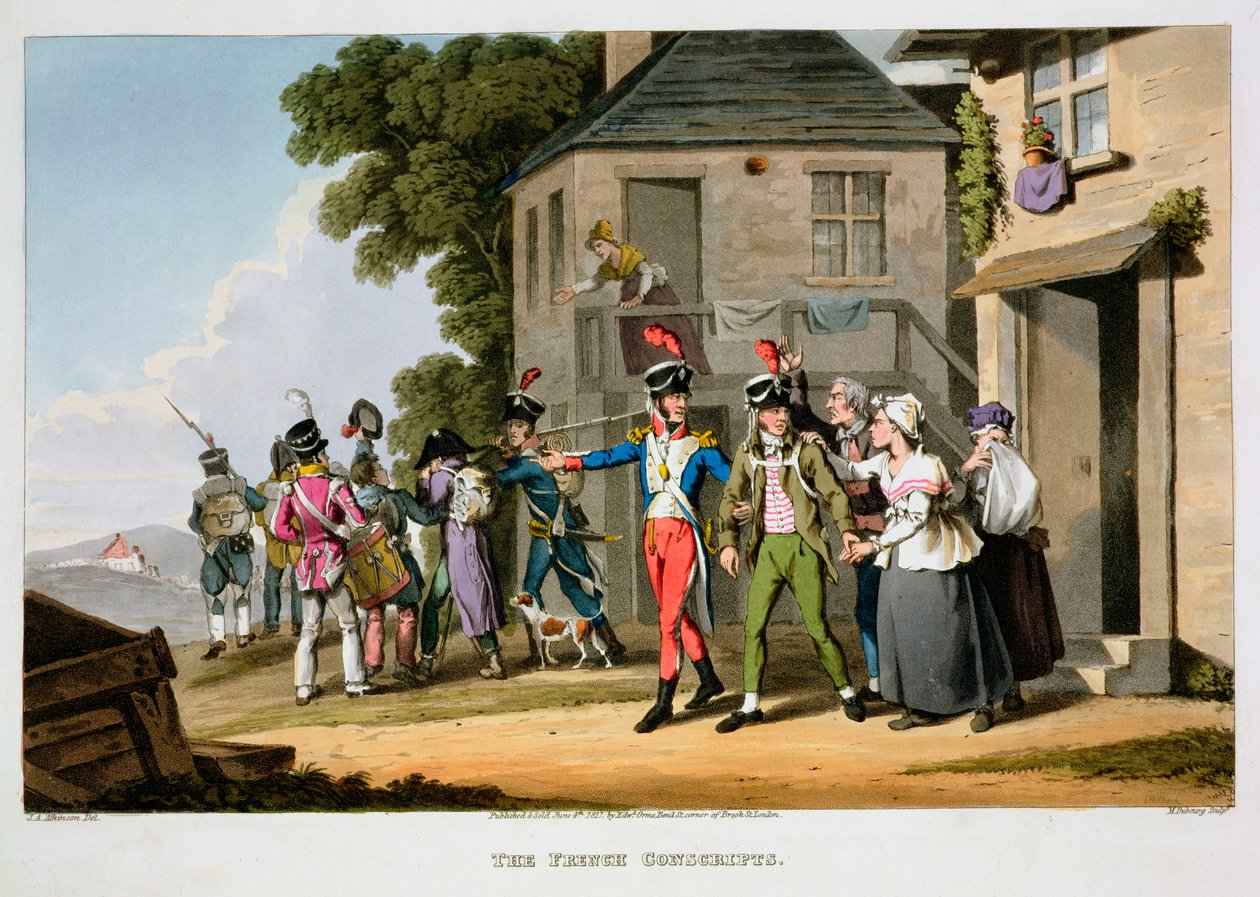 „A francia hadkötelesek”, 1817 alkotó: Matthew Dubourg