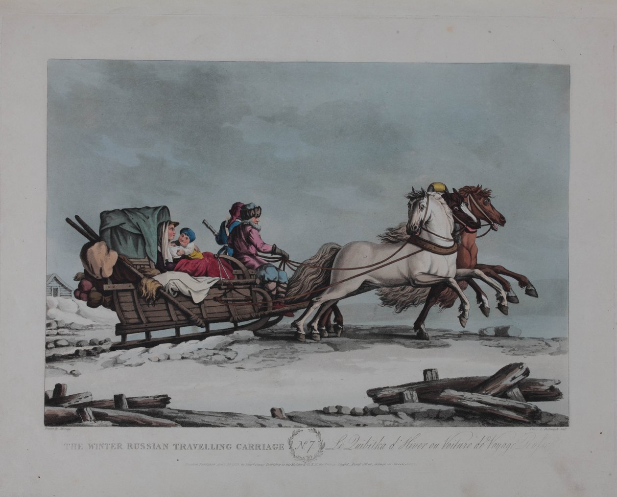 A téli orosz utazókocsi, 1810-es évek alkotó: Matthew Dubourg