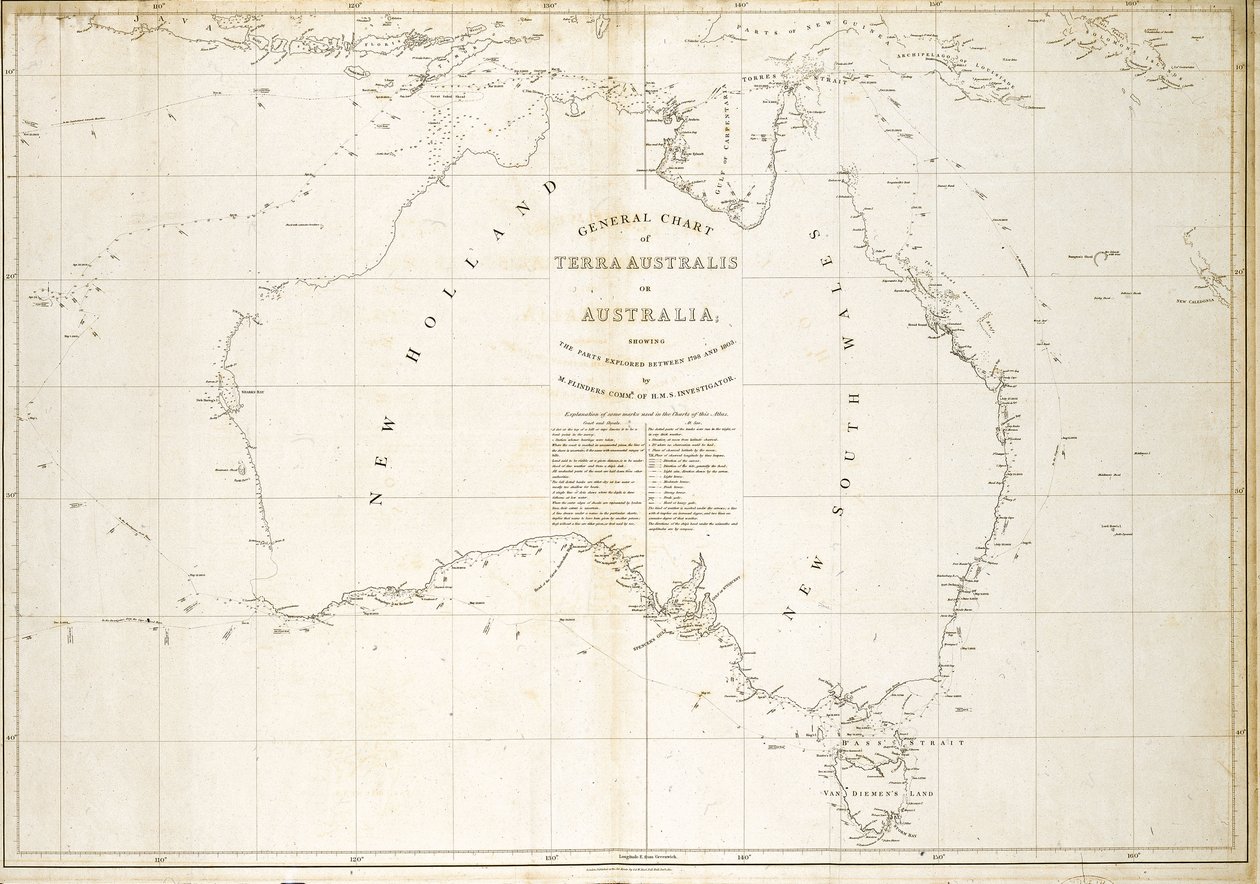 Ausztrália térképe alkotó: Matthew Flinders