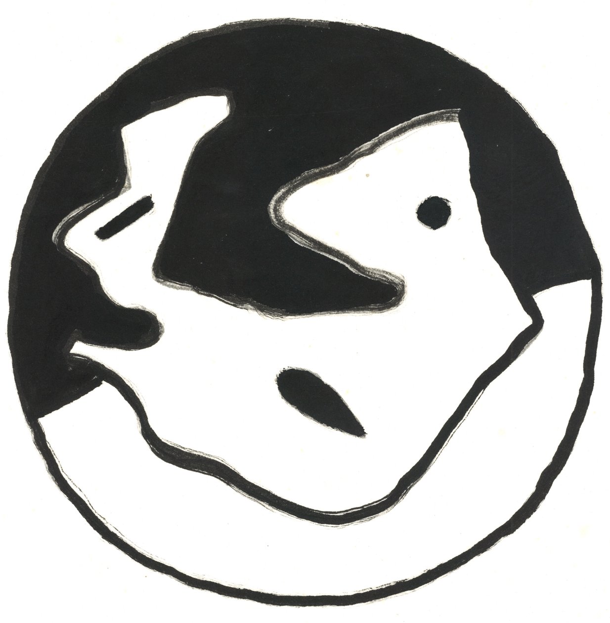 Du Serie Glyphes 11, 2017 (indiai tinta) alkotó: Matthew Hilton