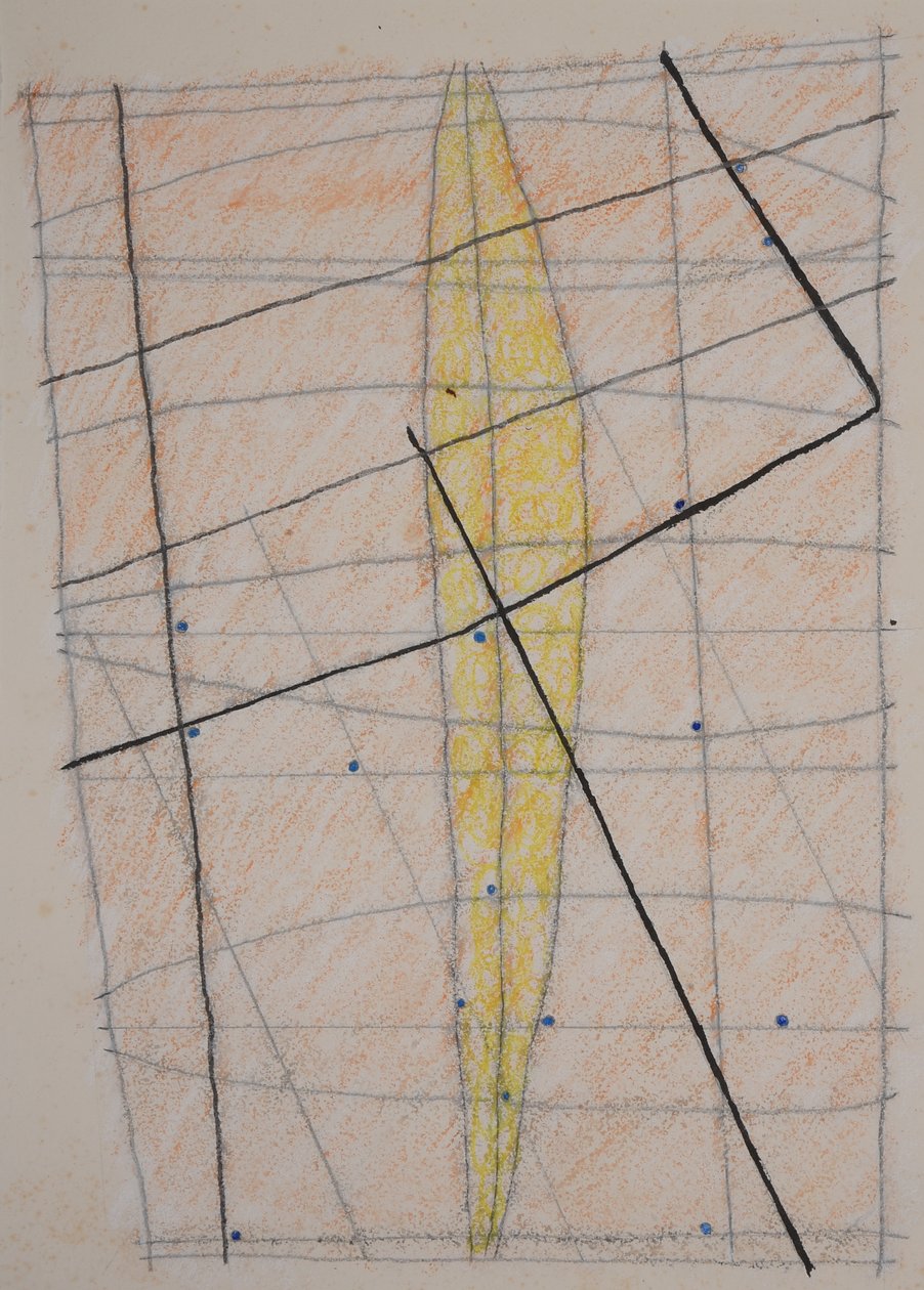 pálcika chart 3, 2014 (akvarell zsírkréta) alkotó: Matthew Hilton