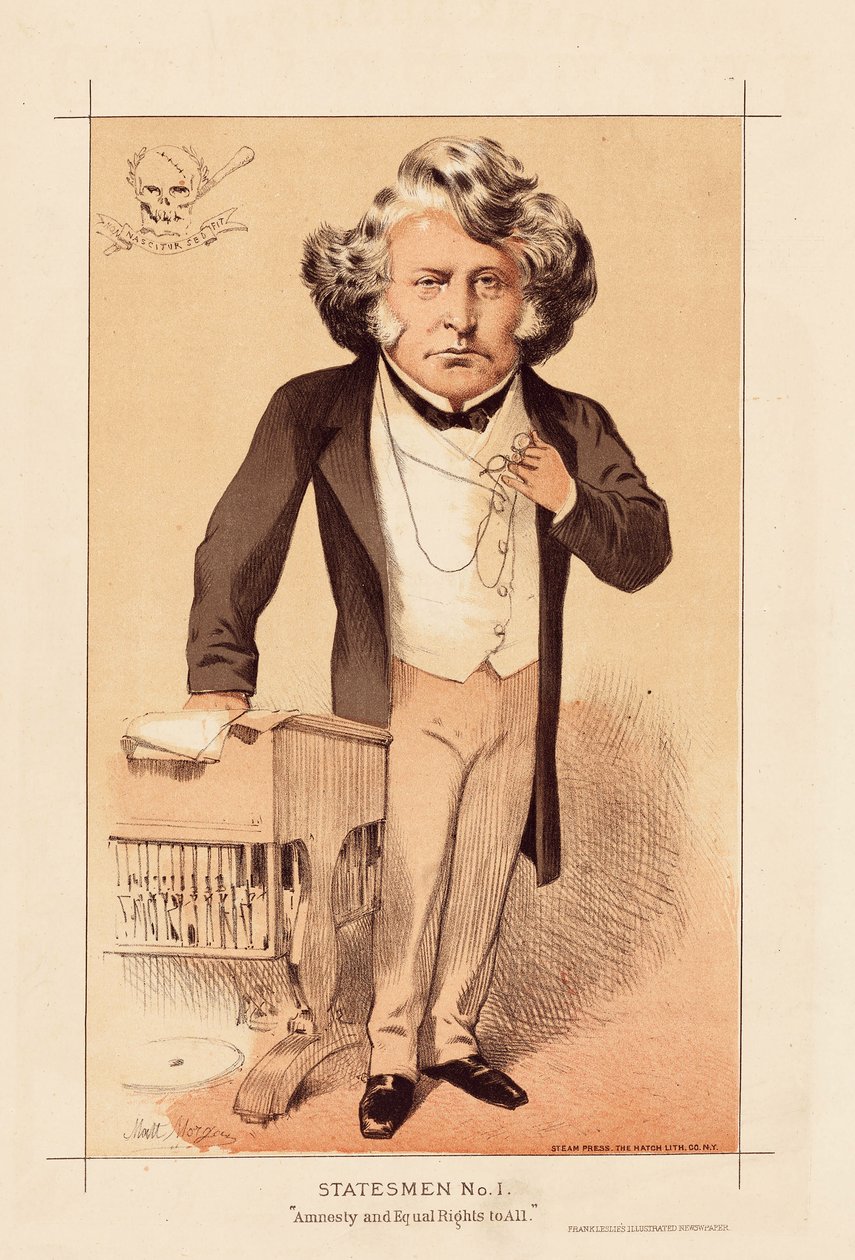 Stateman No 1, Amnesztia és egyenlő jogok mindenkinek, pub. 1871 (színes litó) alkotó: Matthew