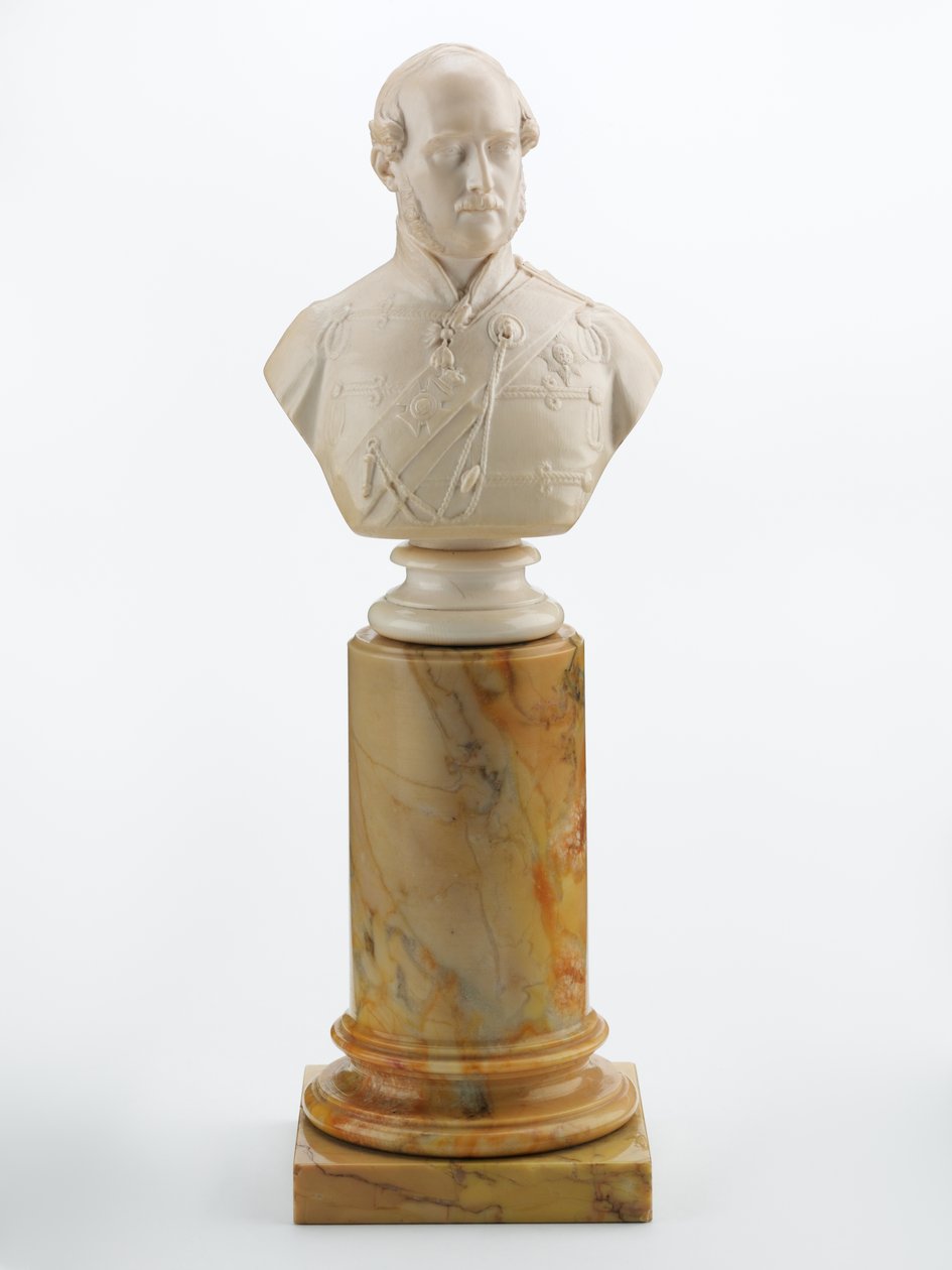 Albert herceg mellszobra, 1856 körül (elefántcsont és márvány) alkotó: Matthew Noble
