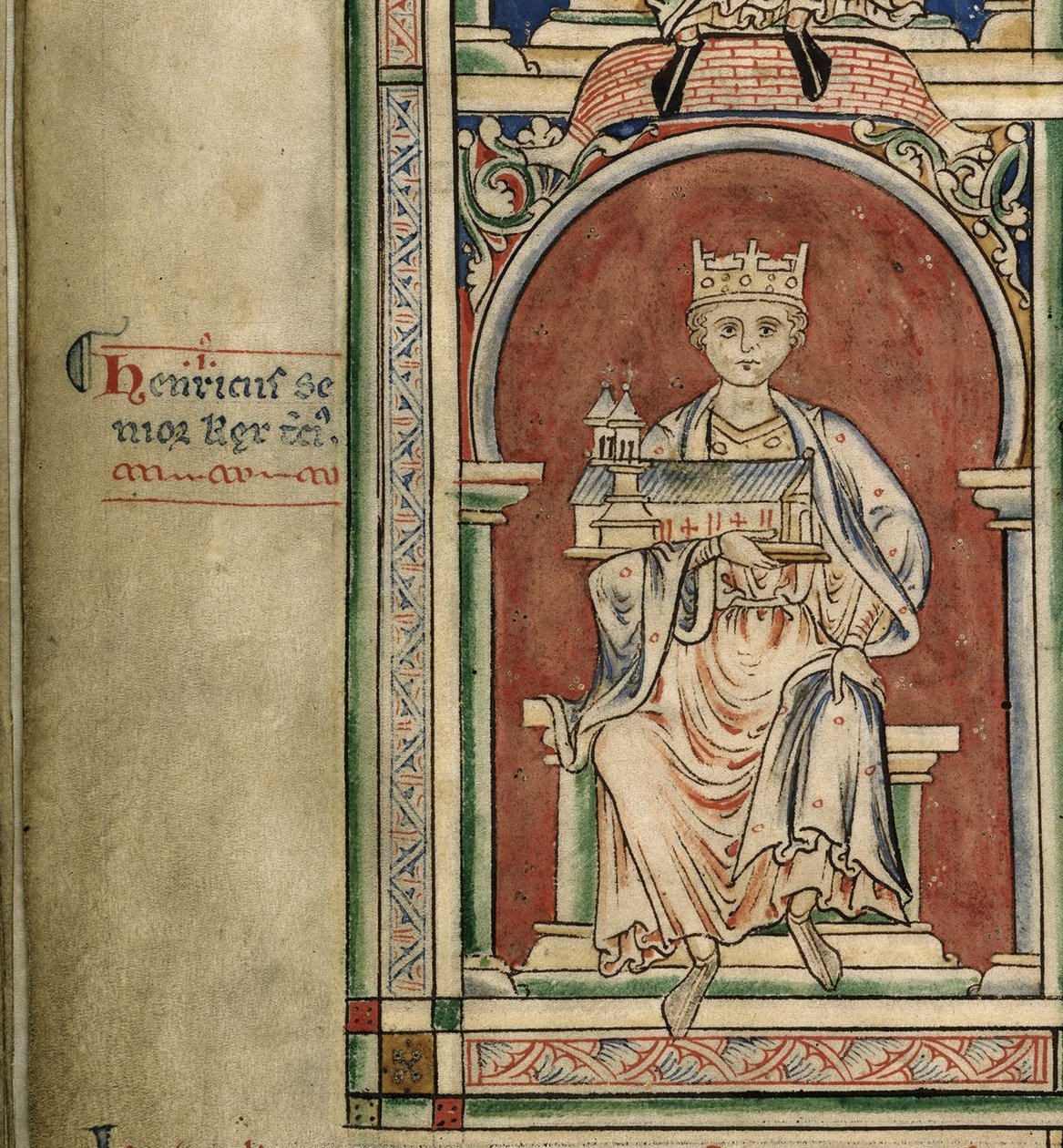 I. Henrik Angliából A Historia Anglorum, Chronica majora című kötetből alkotó: Matthew Paris