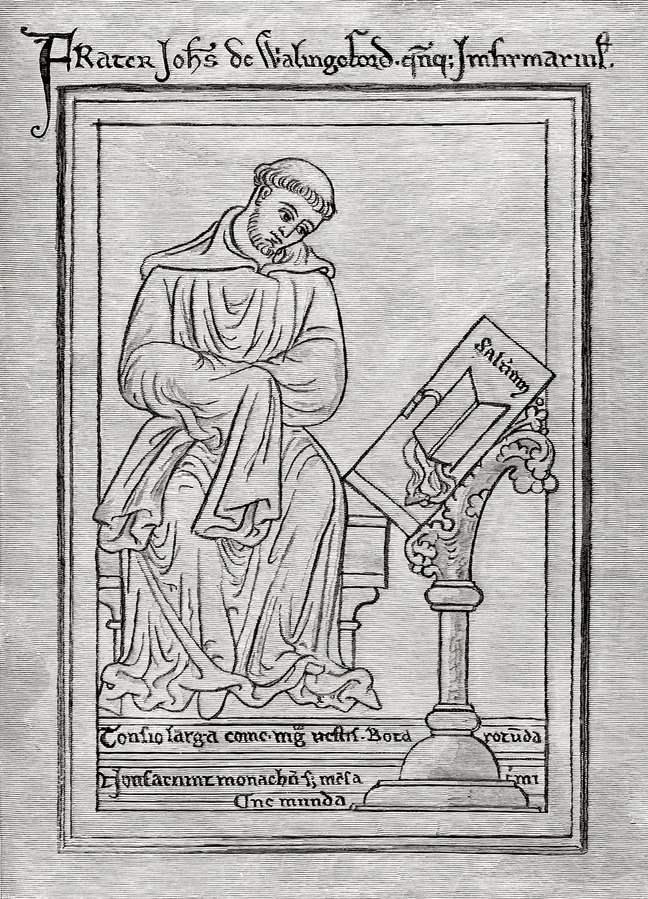 John of Wallingford, J. R. Green „Az angol nép rövid története” című művéből, 1893-ban alkotó: Matthew Paris