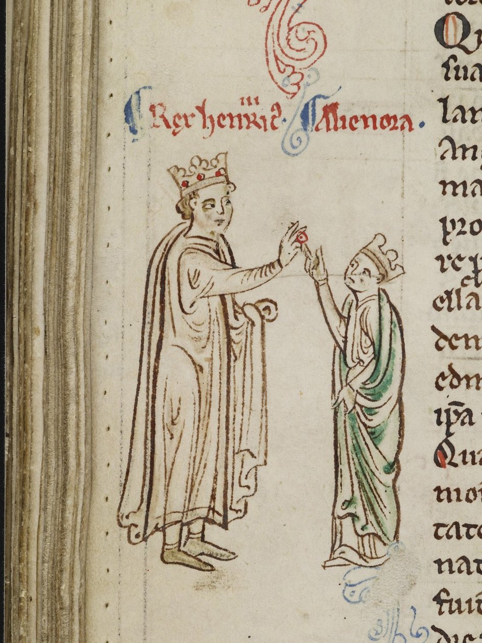 III. Henrik és Provence-i Eleanor házassága a Historia Anglorum-ból, Chronica majora alkotó: Matthew Paris