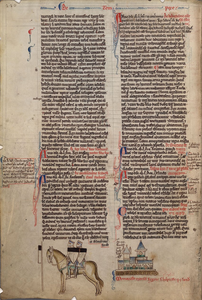 Két templomos egy lovon A Chronica maiora I. művéből Matthew Paris, 13. század alkotó: Matthew Paris