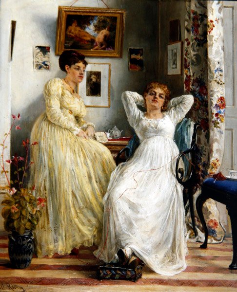 Nővérek, 1876 körül (olaj, vászon) alkotó: Matthew White Ridley