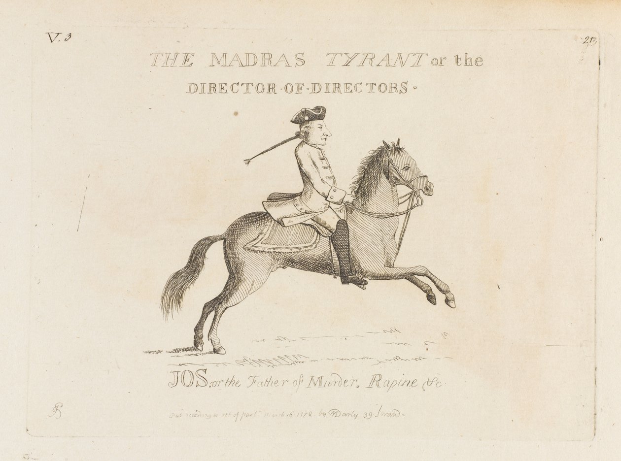 „A Madras zsarnok, avagy a rendezők igazgatója” (rézkarc) alkotó: Matthew or Matthias Darly