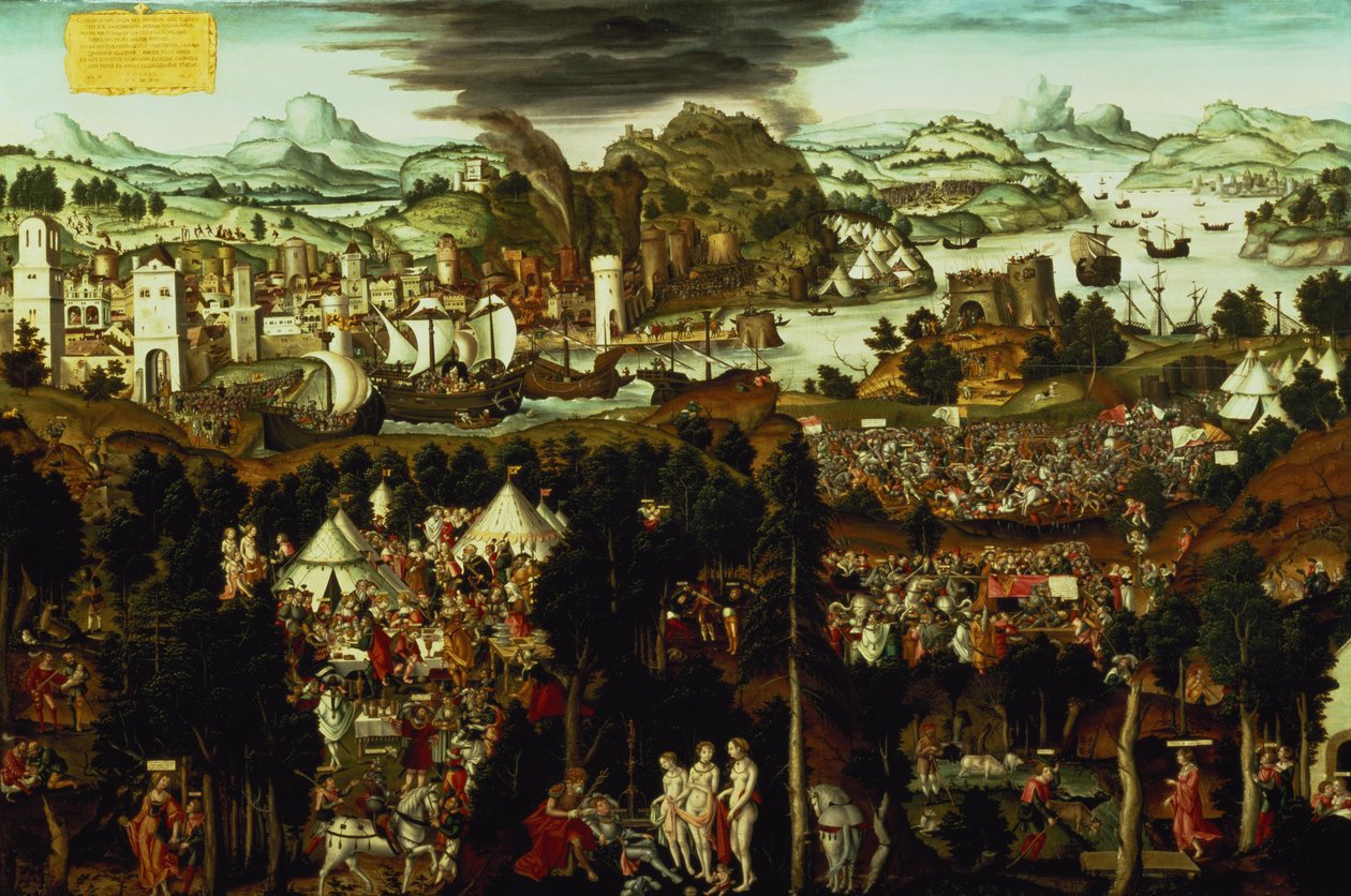 A párizsi ítélet és a trójai háború, 1540 (részletesen lásd: 95096) alkotó: Matthias Gerung or Gerou