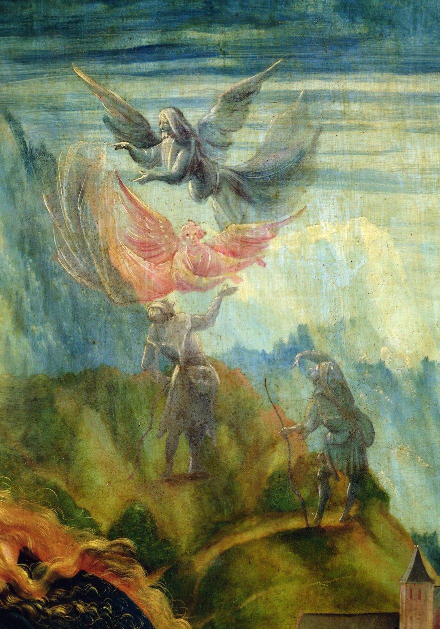 Angyali üdvözlet a pásztoroknak, az Isenheim-oltárról, 1512-15 alkotó: Matthias Grünewald