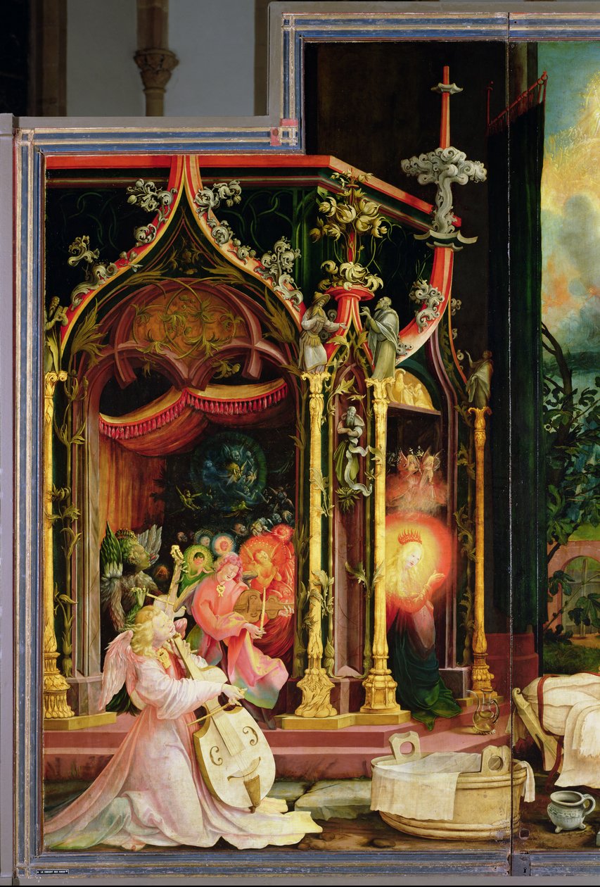 Angyalok koncertje az Isenheim-oltárról, 1512-16 alkotó: Matthias Grünewald