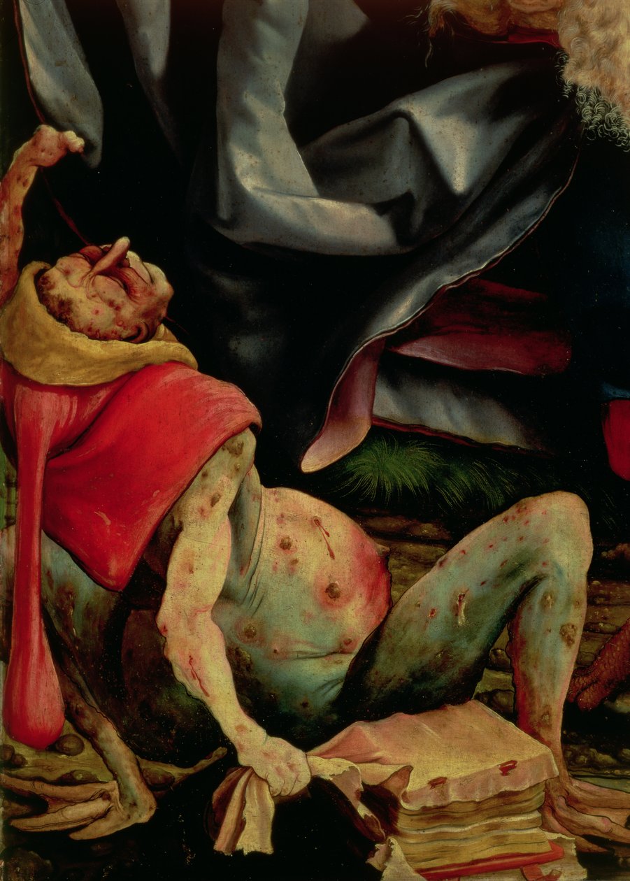 Szenvedő ember, részlet az Isenheim-oltár hátoldaláról, 1510-1515 alkotó: Matthias Grünewald