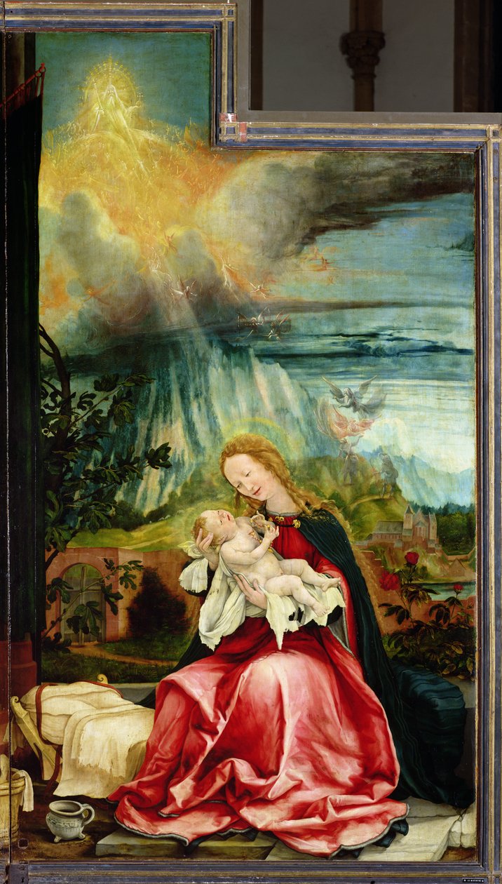 A Születés, az Isenheim-oltárról, 1512-16 alkotó: Matthias Grünewald