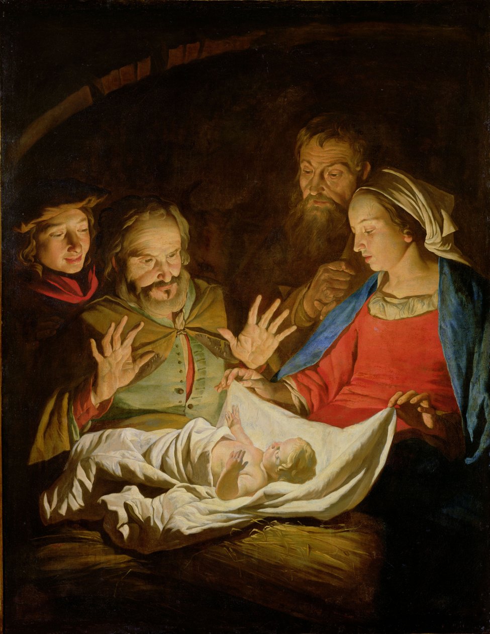A Pásztorok imádata alkotó: Matthias Stomer