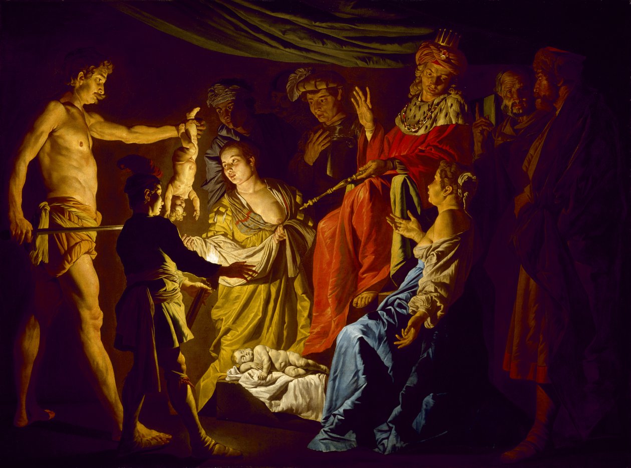 Salamon ítélete, 1640 körül alkotó: Matthias Stomer