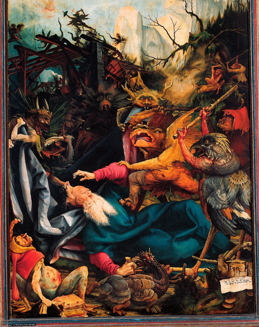 Részlet Nagy Szent Antal megkísértéséből, Issenheimi oltárkép, 1512-16 körül (olaj, tábla) alkotó: Matthias (c.1480 1528) Grunewald