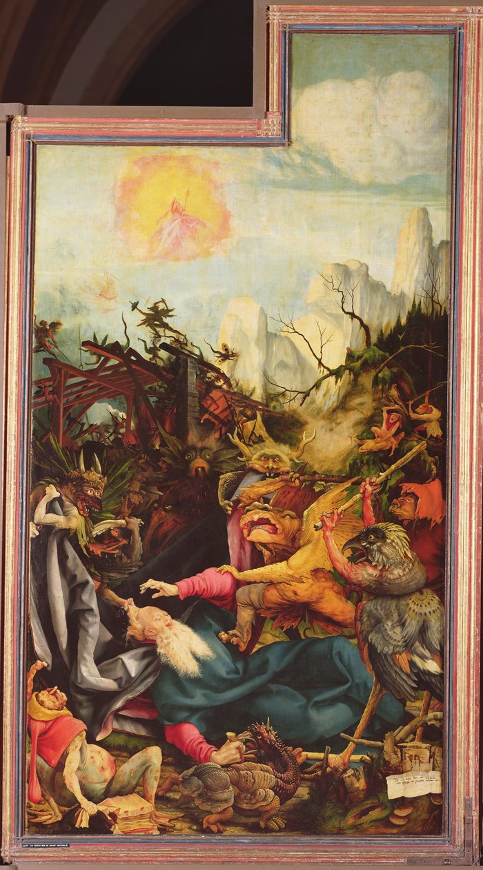 Szent Antal megkísértése, az Isenheim-oltárról, 1512-1616 alkotó: Matthias Grünewald