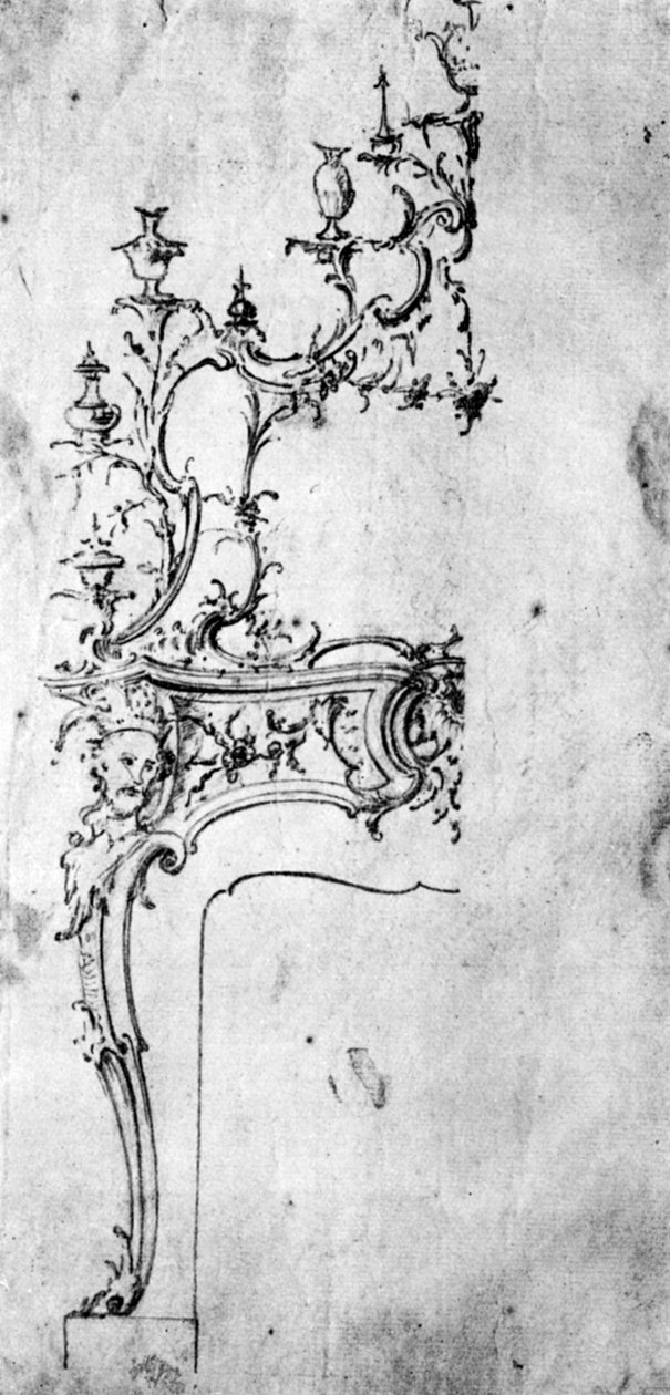 Tervezés kéményre, 1750-es évek, 1929 alkotó: Matthias Lock