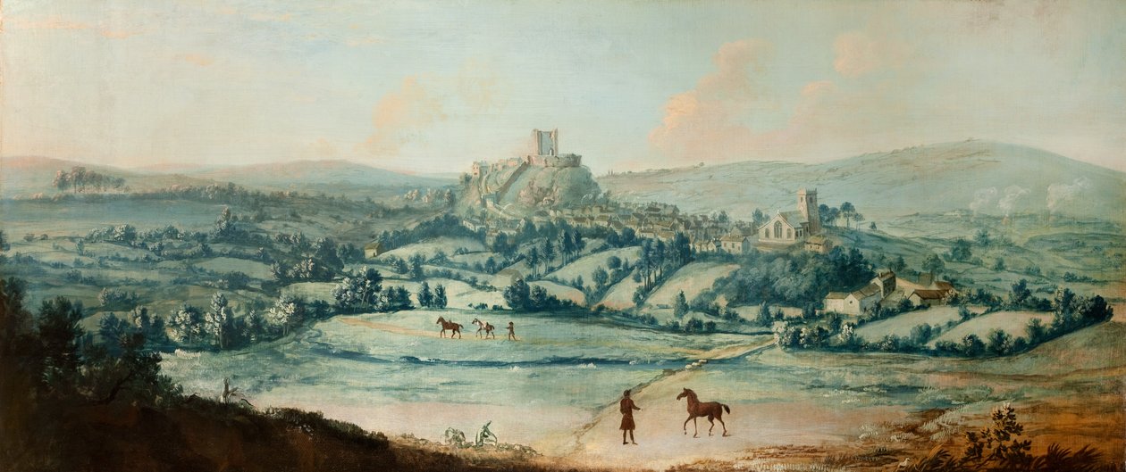 Clitheroe távoli képe, 1730 körül (olaj, vászon tábla) alkotó: Matthias Read