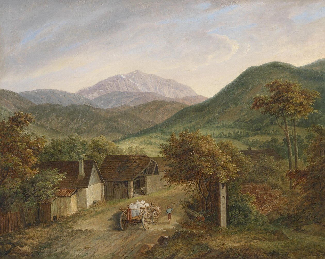 Matthias Rudolf Toma A Schneeberg látképe 1860 alkotó: Matthias Rudolf Toma