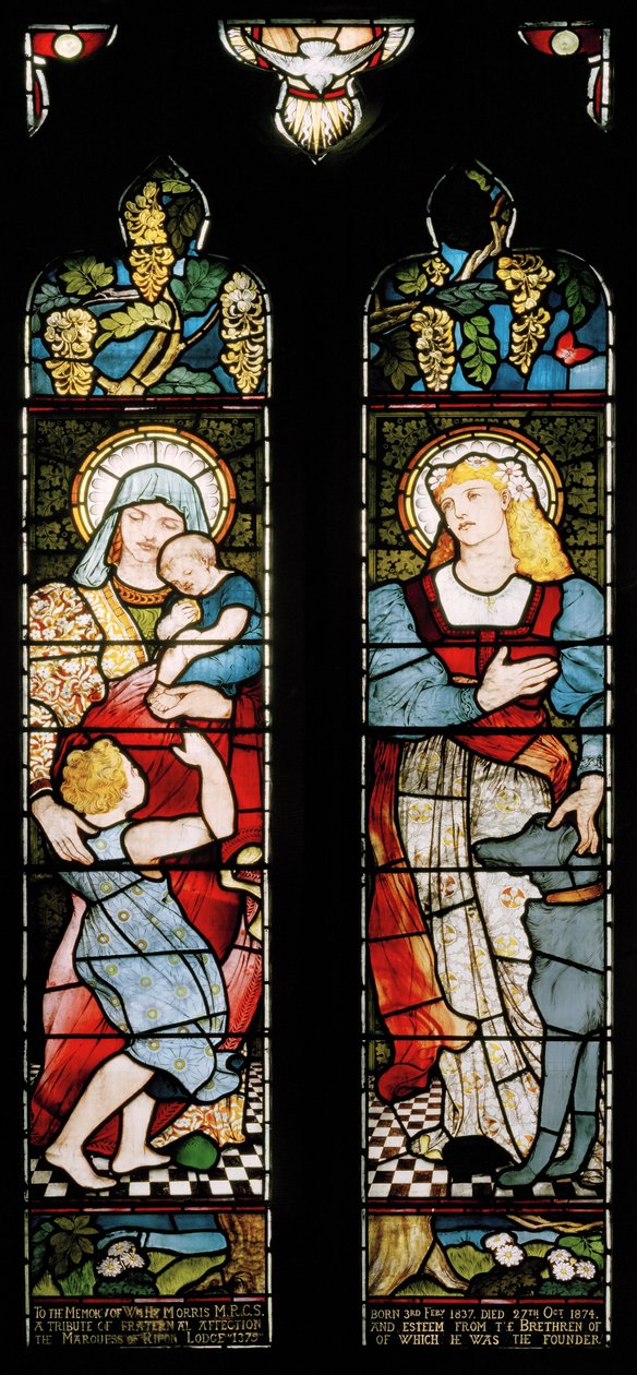 Charity & Faith, Szent Cuthbert-templom, Darlington, 1875 alkotó: Matthijs Maris