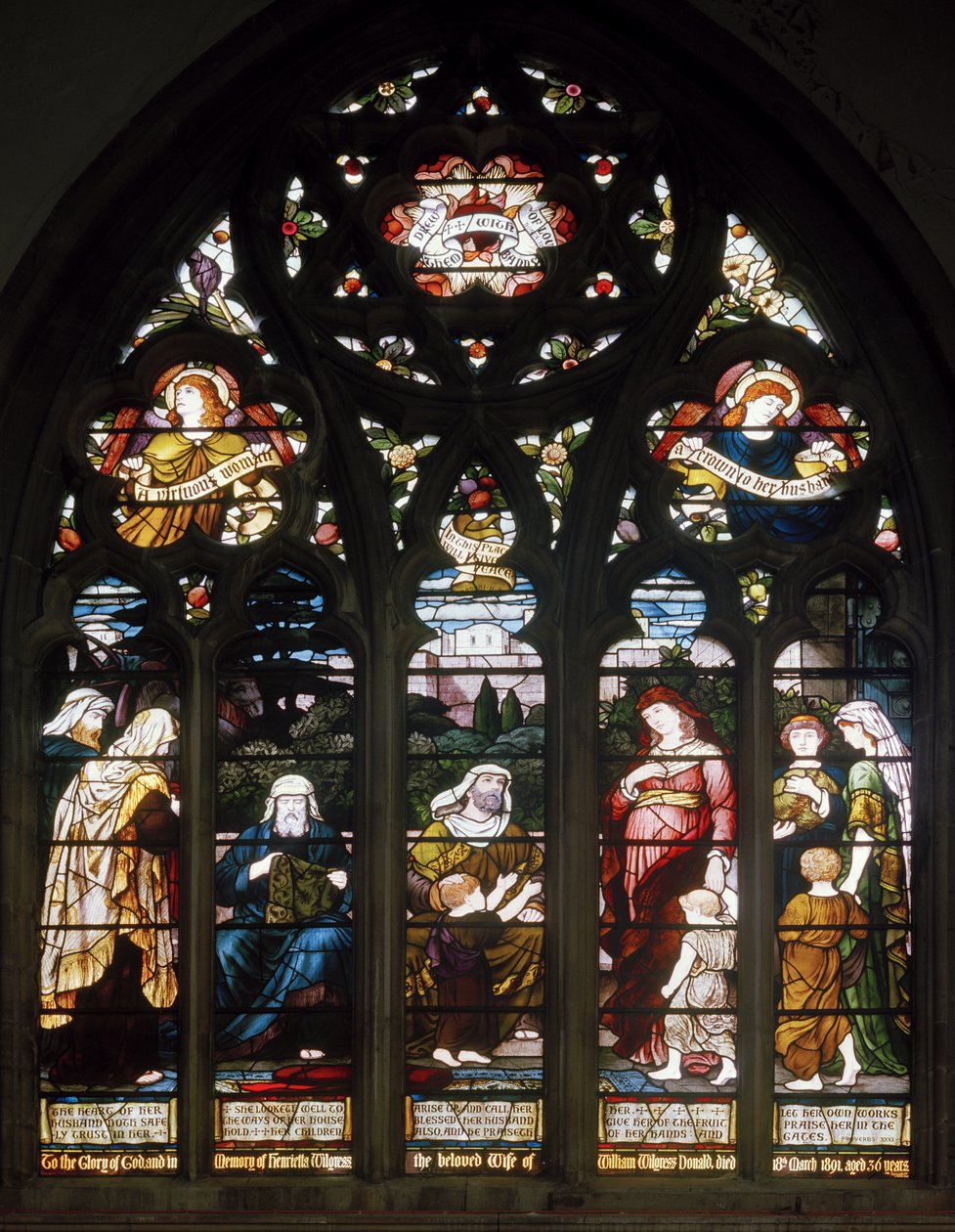 The Virtuous Woman, Holy Trinity, Leamington Spa, Cottier & Co, 1890 körül alkotó: Matthijs Maris