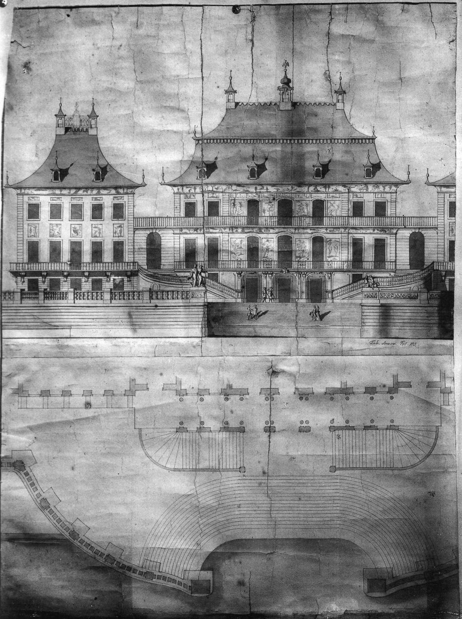 Riverside palota (Wasserpalais), 1721 után alkotó: Matthäus Daniel Pöppelmann